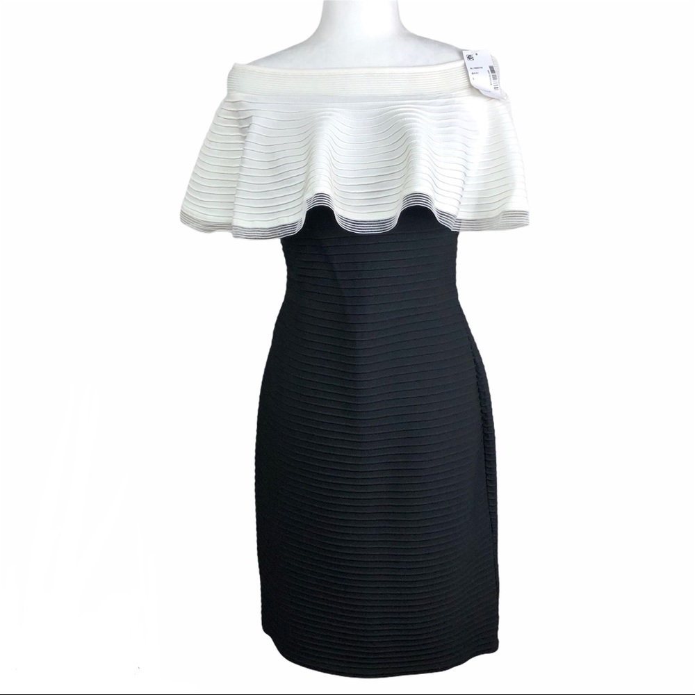 TADASHI SHOJI Dress Tabora Off Shoulder Ruffle NWT